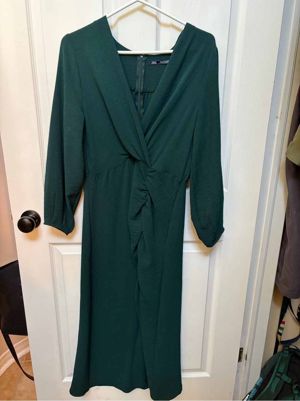 Zara Green Maxi Dress Size Large Like New